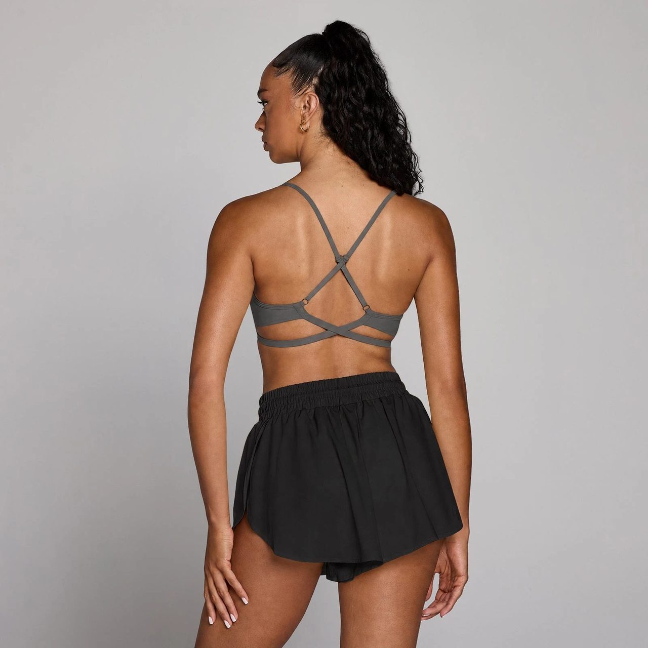 MP Damen Tempo Adjustable Strappy Back Sports Bra – Dunkelgrau - XXL · MyProtein · Myprotein