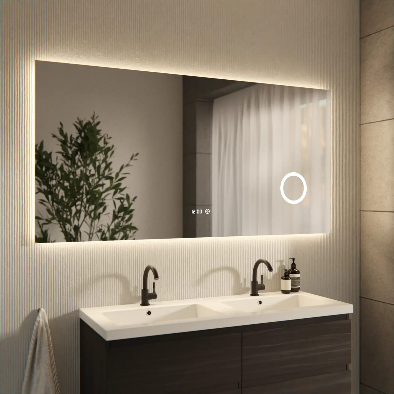 Badezimmerspiegel - 160x80cm - Rahmenlos - Rechteck · Mirlux · Mirlux DE 113854