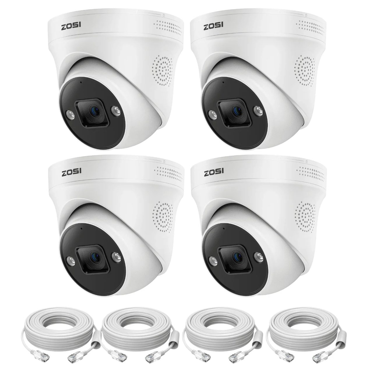 C225 4 Stück 5MP PoE IP-Kameras mit 60ft/18m Ethernet-Kabeln · Zosi · Zosi DE F1802