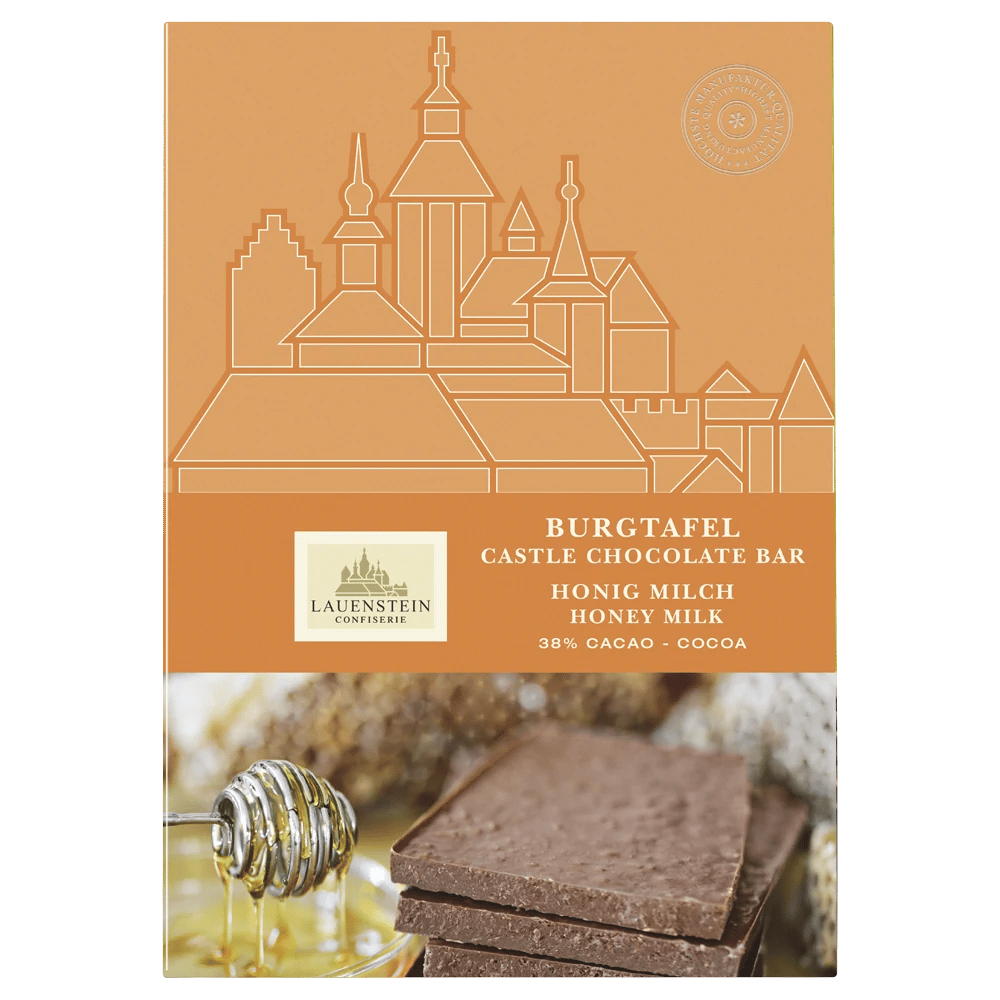 Burgtafel Honig Milch im XXL Format · Lauenstein Confiserie · Confiserie Lauenstein Pralinen & Schokolade DE 116606