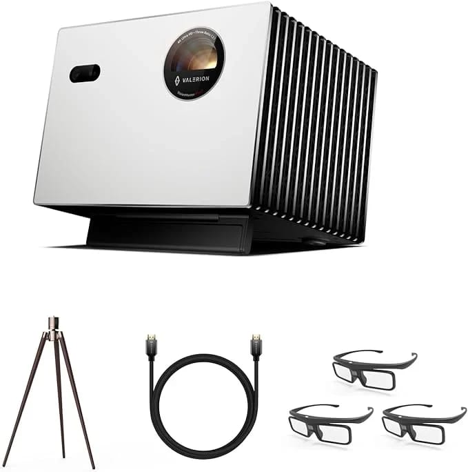 AWOL Valerion StreamMaster Plus 2 + Ständer + 3x 3D-Brillen + HDMI-Kabel(2m) - Walnut Stativ aus Holz · Valerion DE · Valerion EU F2881