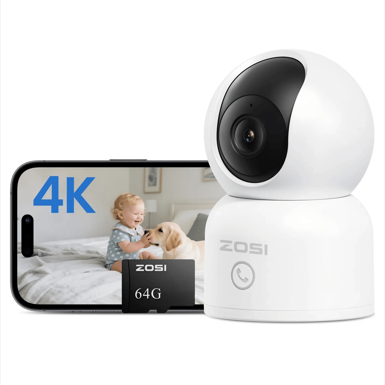 C518 4K WLAN Überwachungskamera + Max. 256GB Lokaler Speicher - 1er-Packung · ZOSI · Zosi DE F1802