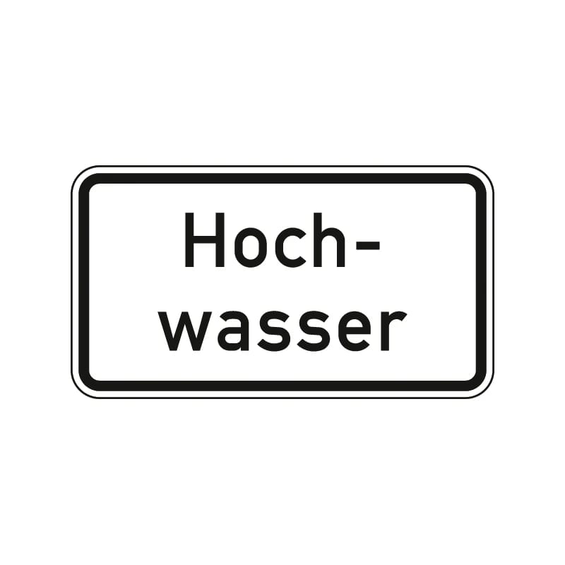 Verkehrszeichen Zusatzschild StVO - Hochwasser · Proverdi GmbH · Schildershop24 DE 101659