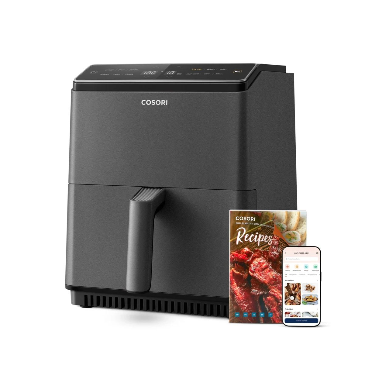 COSORI 6.4-Liter Smart Heißluftfritteuse Dual Blaze - Grau · Cosori · COSORI DE de_DE