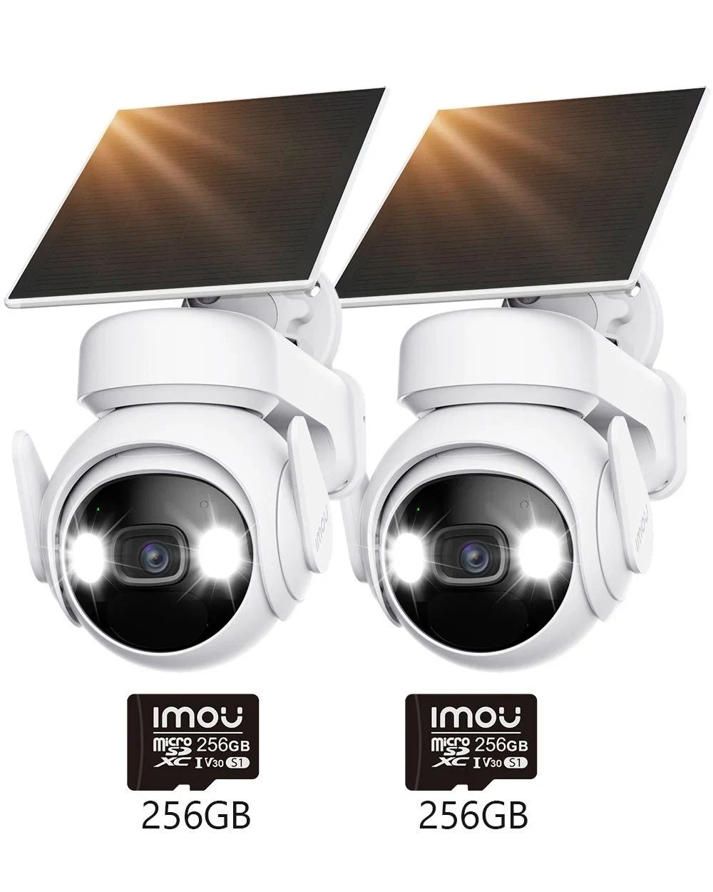 Cell PT 360° PTZ 3MP 2K 100% Kabellos-UK, 2 Stück [3MP 2K mit Solarpanel] Kit (5000 mAh) / +2pcs 256GB Memory Card · IMOU Store · Imou DE 115907