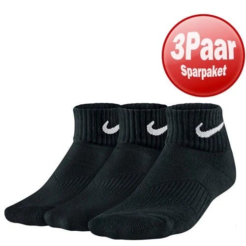 Nike 3erPack Yth Ctn Cush Qtr W/Moist - (Gr. 23-27) · Nike · Sportlädchen