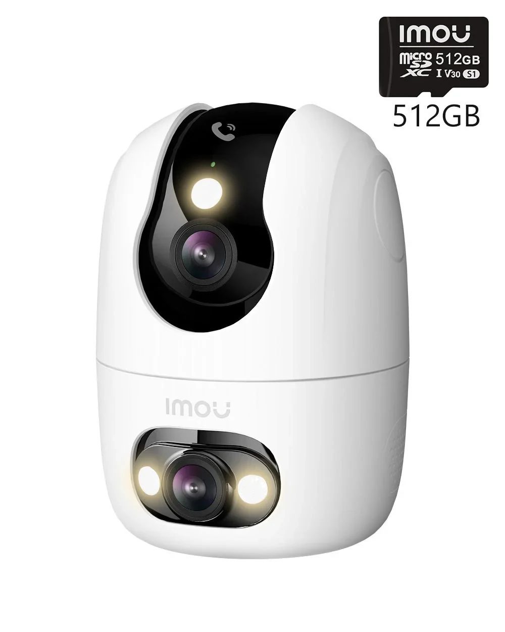 IMOU Ranger 2C Dual | Dual-Lens 4MP+4MP 3MP+3MP KI-Überwachungskamera, 3MP (Rotierende) + 3MP (Festes) / +512GB Speicherkarte · IMOU · Imou DE 115907