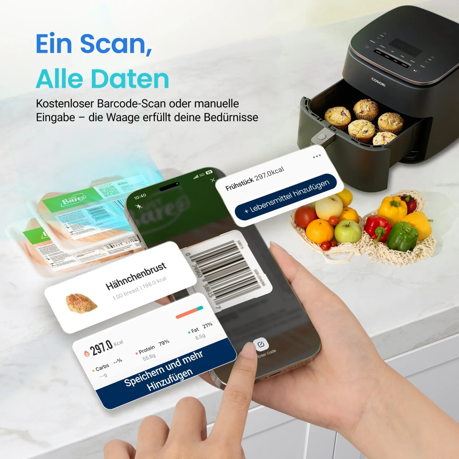 COSORI CNS-R101S Smarte Ernährungswaage · COSORI · COSORI DE · Produktbild 4