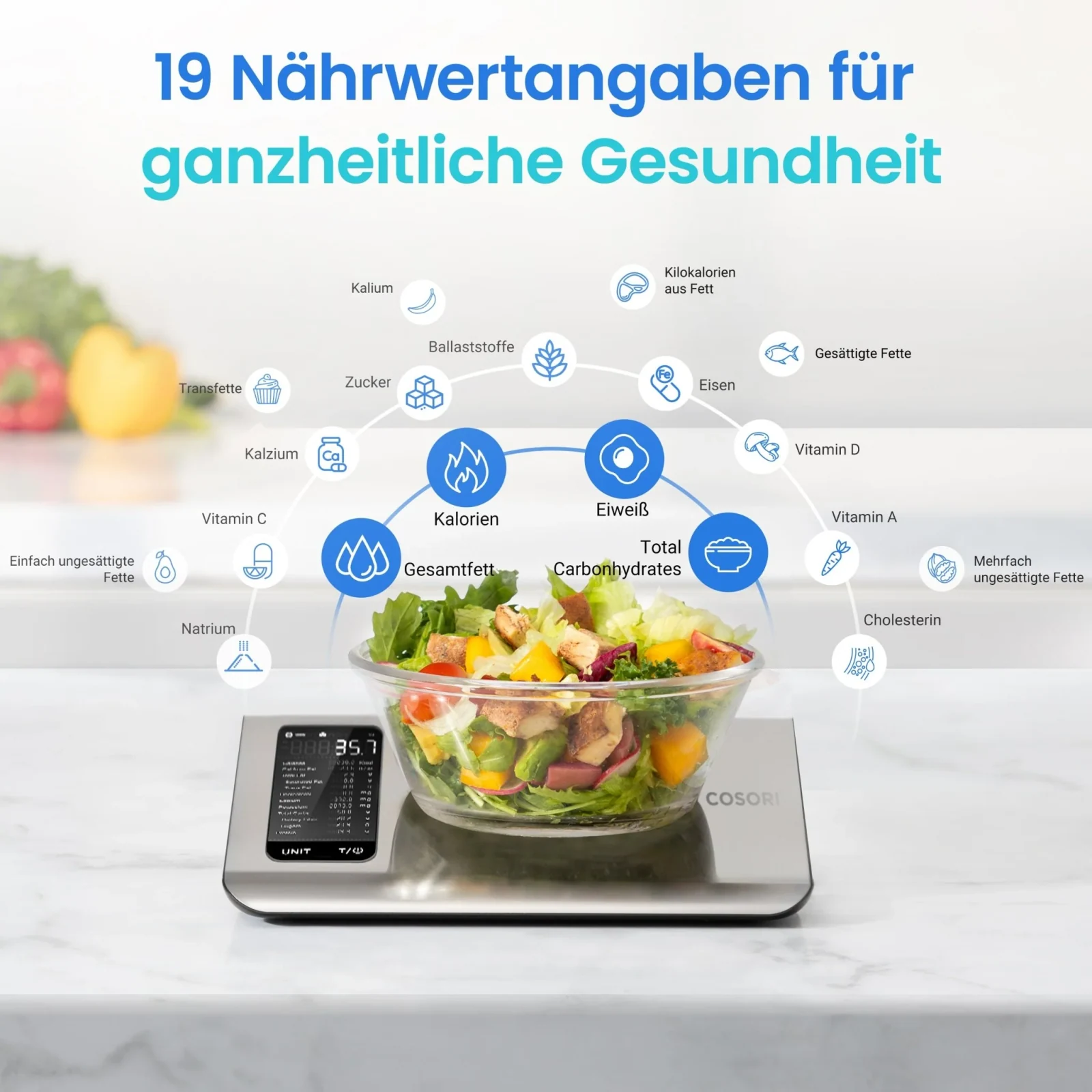 COSORI CNS-R101S Smarte Ernährungswaage · COSORI · COSORI DE · Produktbild 3
