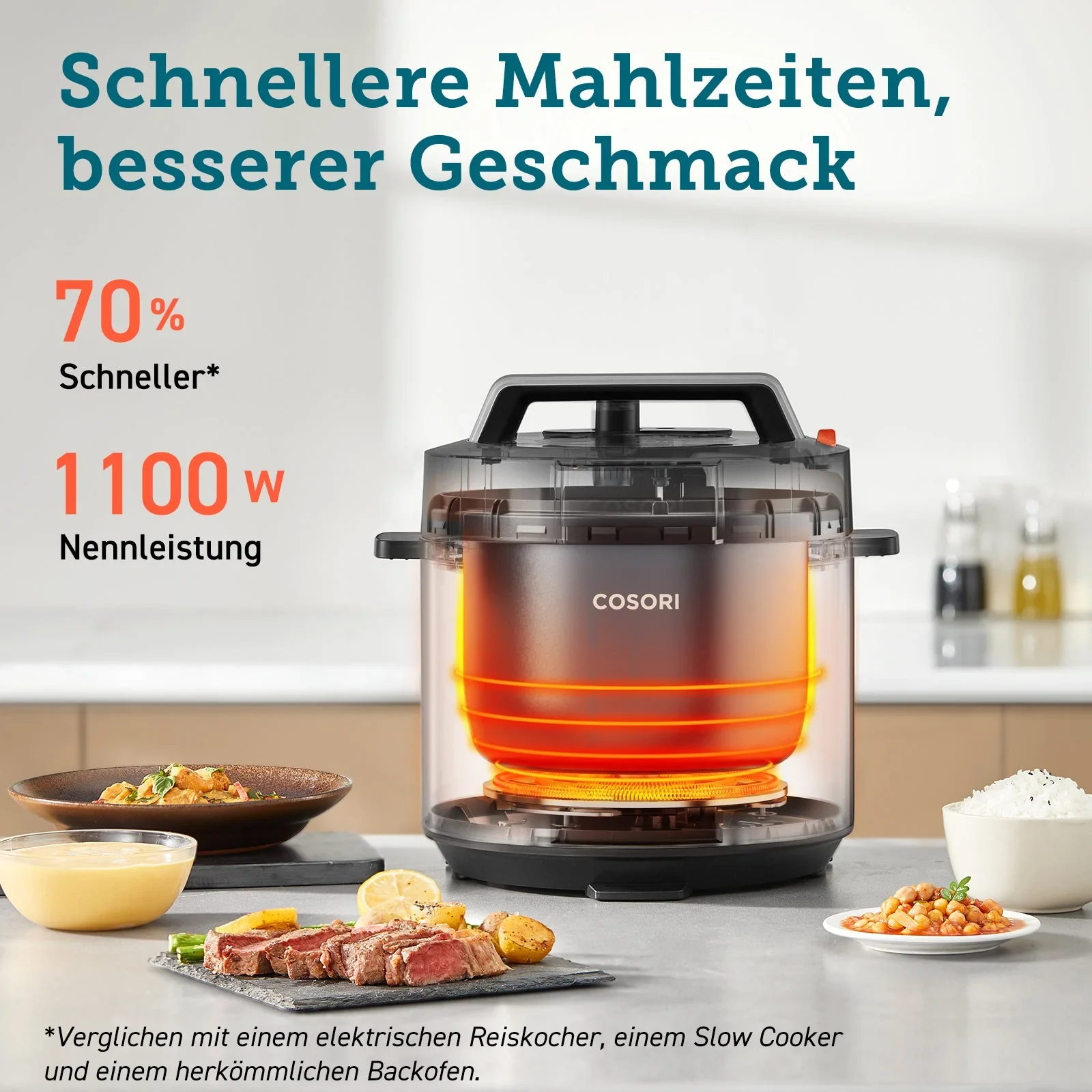 COSORI 5,7 L Schnellkochtopf, Schwarz · COSORI · COSORI DE · Produktbild 3