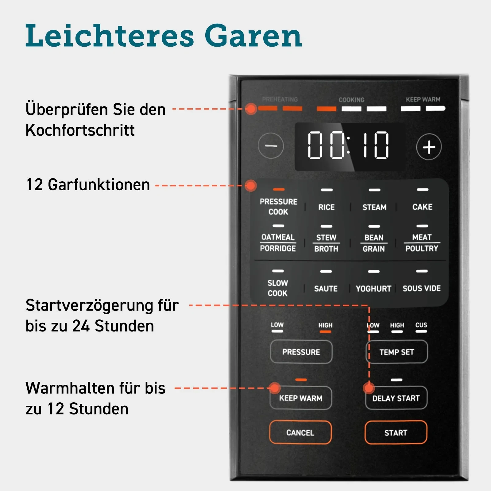 COSORI 5,7 L Schnellkochtopf, Schwarz · COSORI · COSORI DE · Produktbild 5