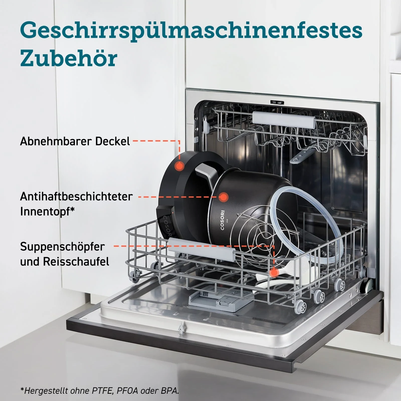 COSORI 5,7 L Schnellkochtopf, Schwarz · COSORI · COSORI DE · Produktbild 6