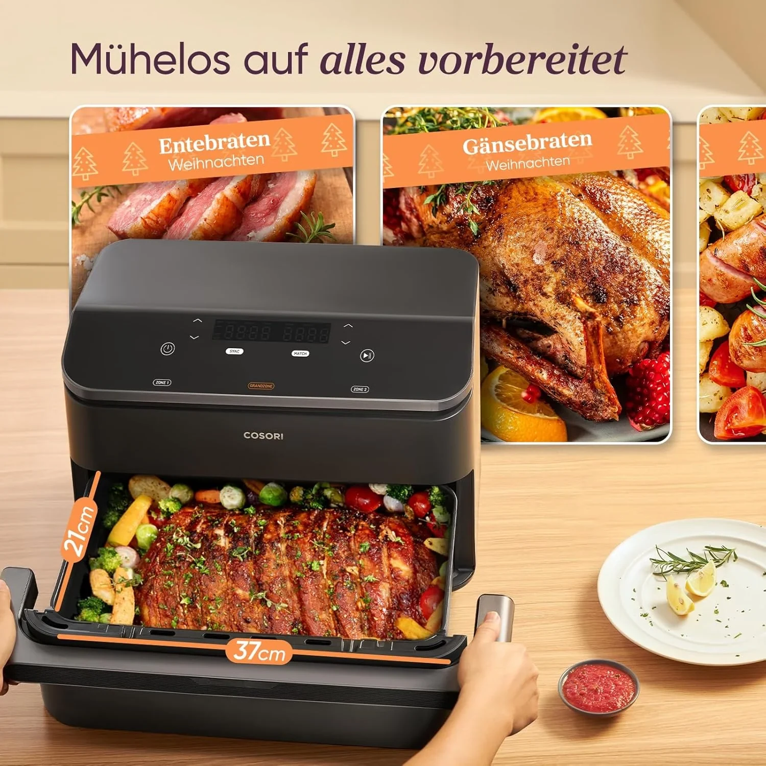 COSORI Dual Blaze Twinfry™ 10-Litre Heißluftfritteuse · COSORI · COSORI DE · Produktbild 3