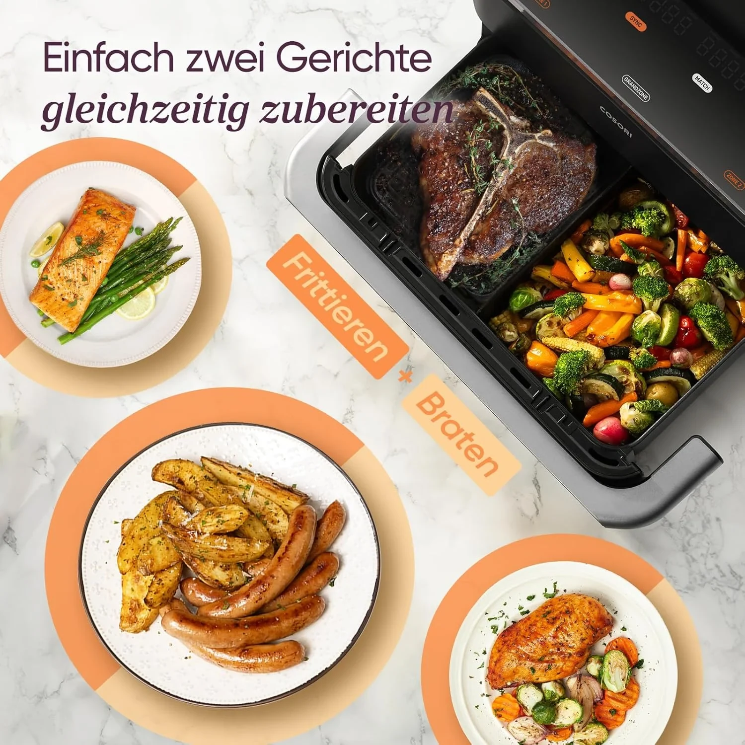 COSORI Dual Blaze Twinfry™ 10-Litre Heißluftfritteuse · COSORI · COSORI DE · Produktbild 8