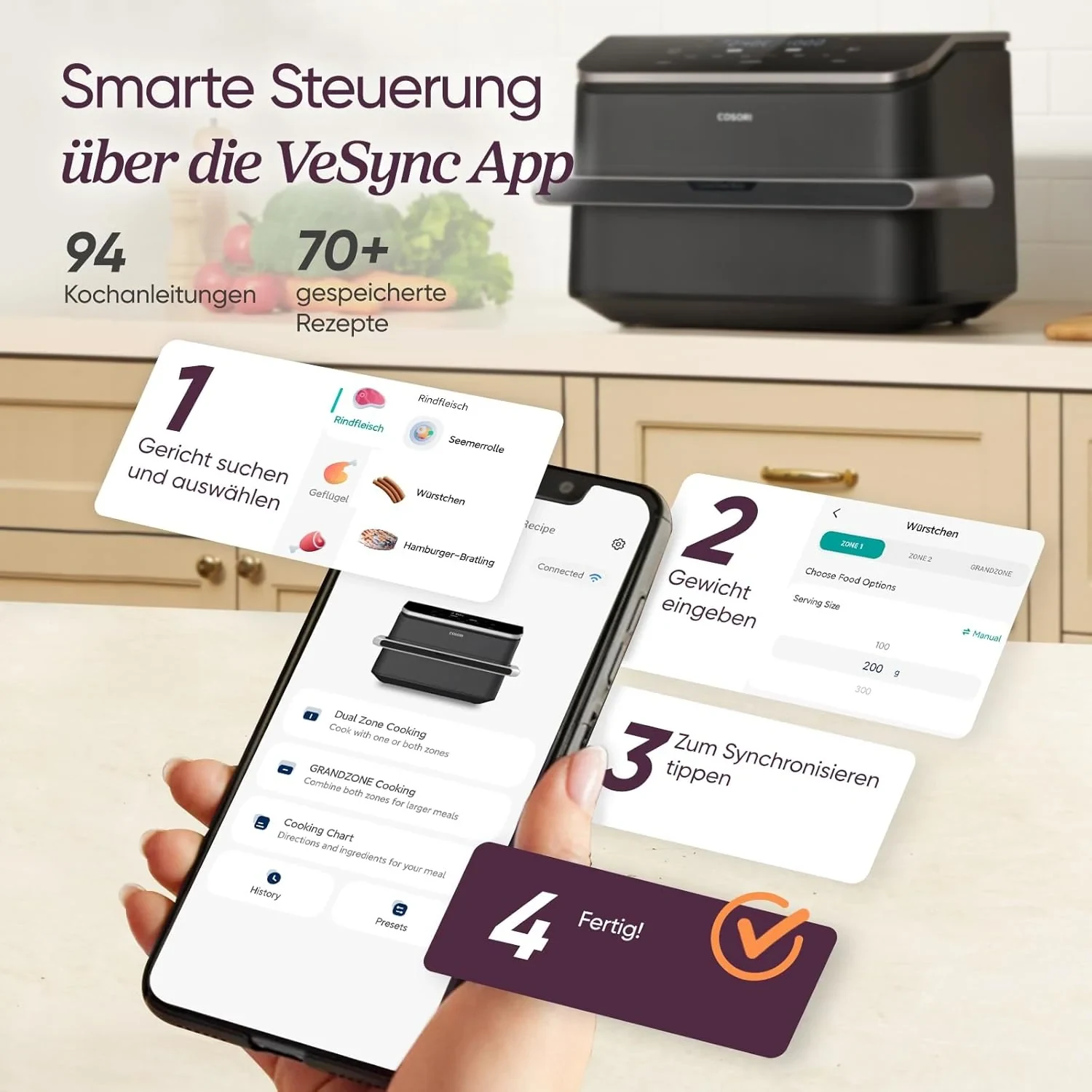 COSORI Dual Blaze Twinfry™ 10-Litre Heißluftfritteuse · COSORI · COSORI DE · Produktbild 5