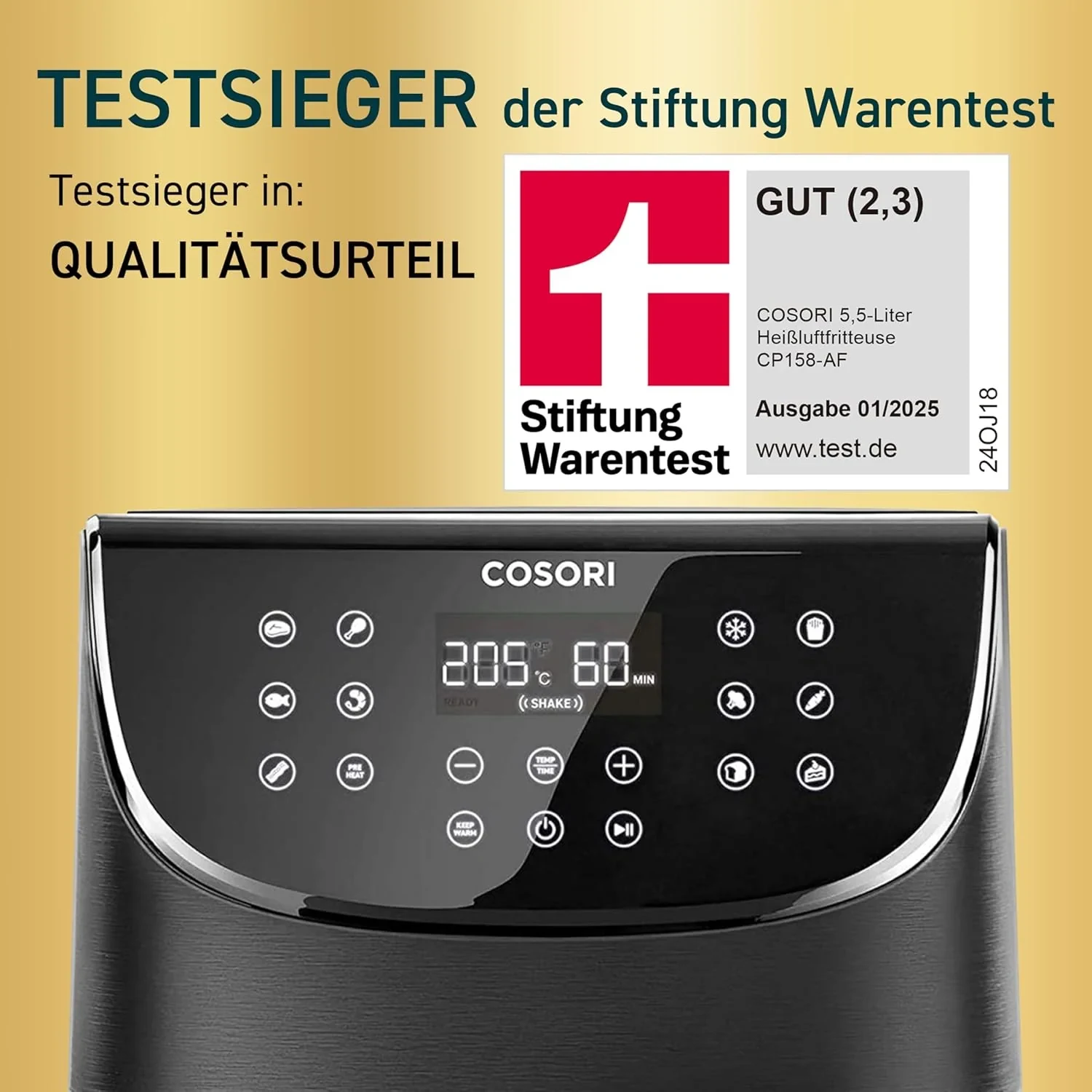 COSORI 5,5-Liter Heißluftfritteuse - Weiß · COSORI · COSORI DE · Produktbild 3