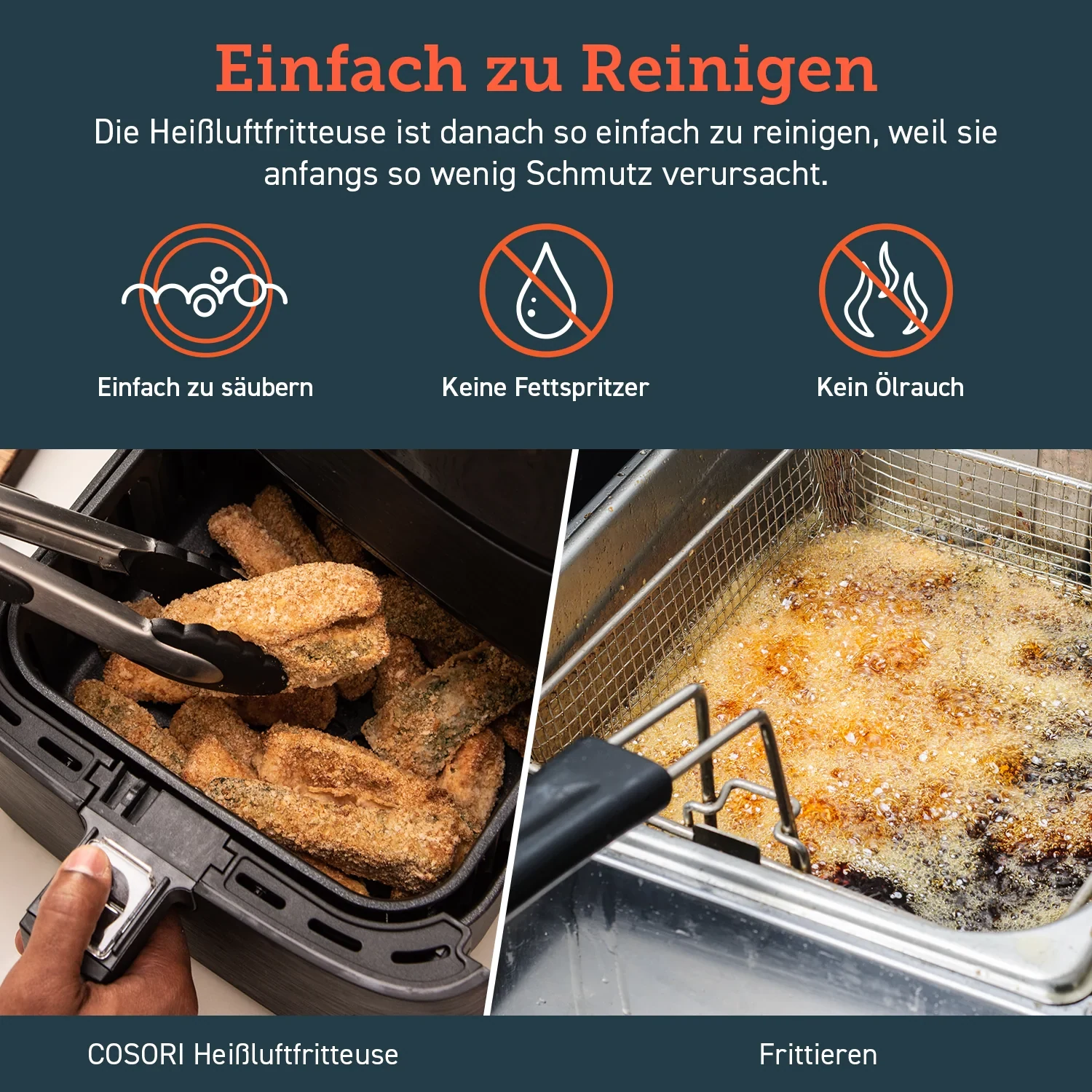 COSORI 3,5-Liter Heißluftfritteuse Schwarz · COSORI · COSORI DE · Produktbild 6