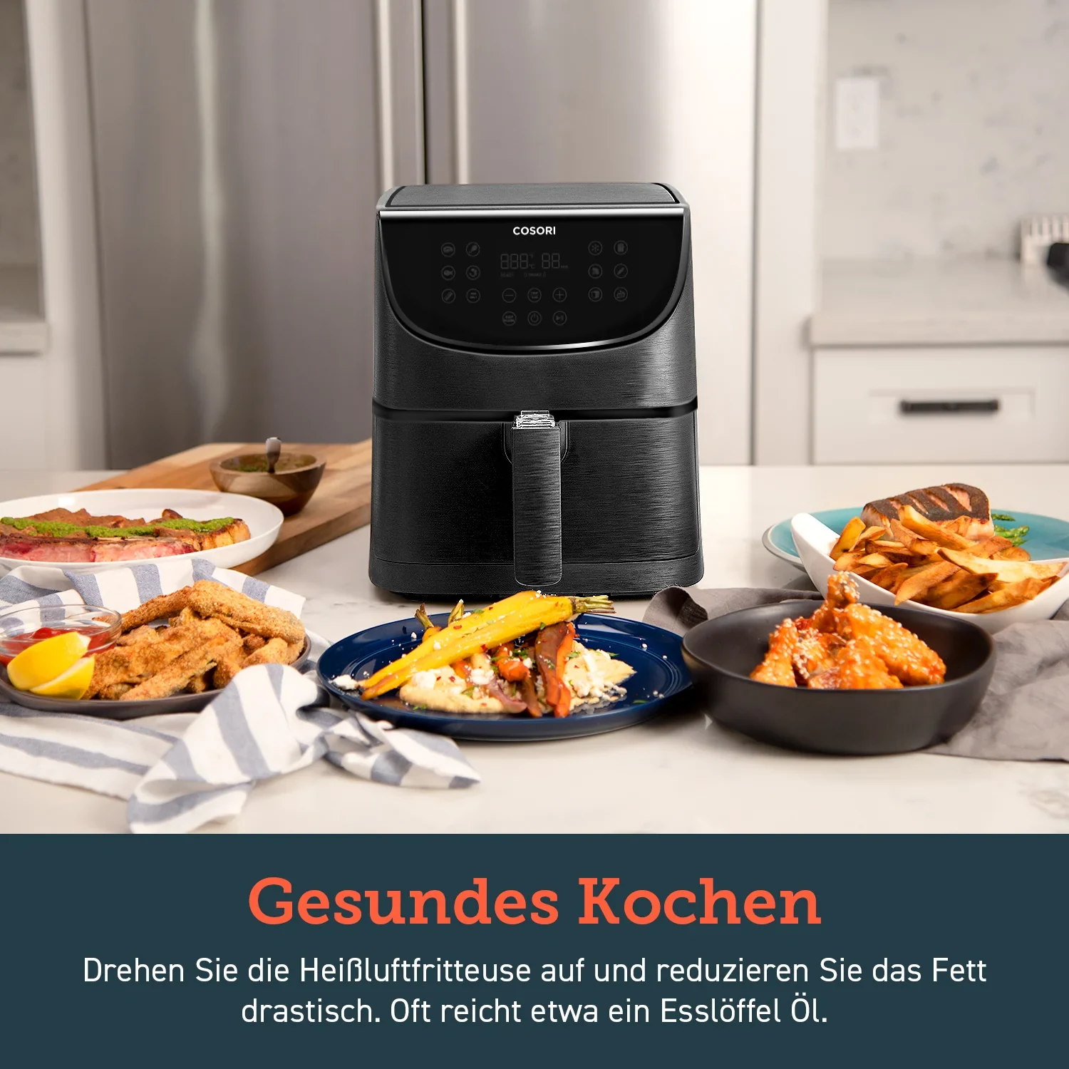 COSORI 3,5-Liter Heißluftfritteuse Schwarz · COSORI · COSORI DE · Produktbild 3
