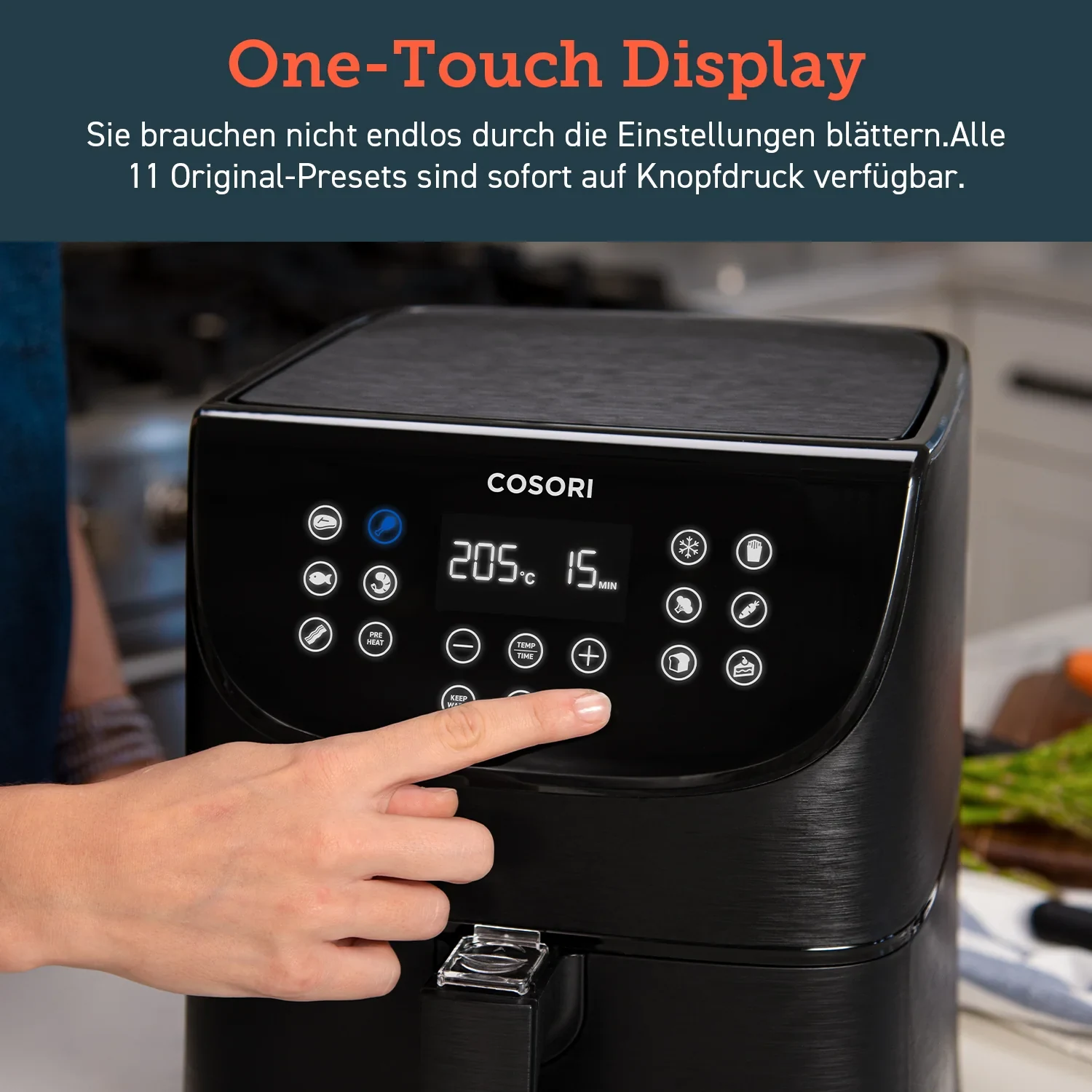 COSORI 3,5-Liter Heißluftfritteuse Schwarz · COSORI · COSORI DE · Produktbild 8