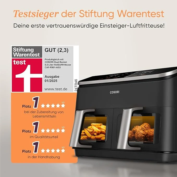 COSORI Dual Basket 8,5-Liter Heißluftfritteuse · COSORI · COSORI DE · Produktbild 2