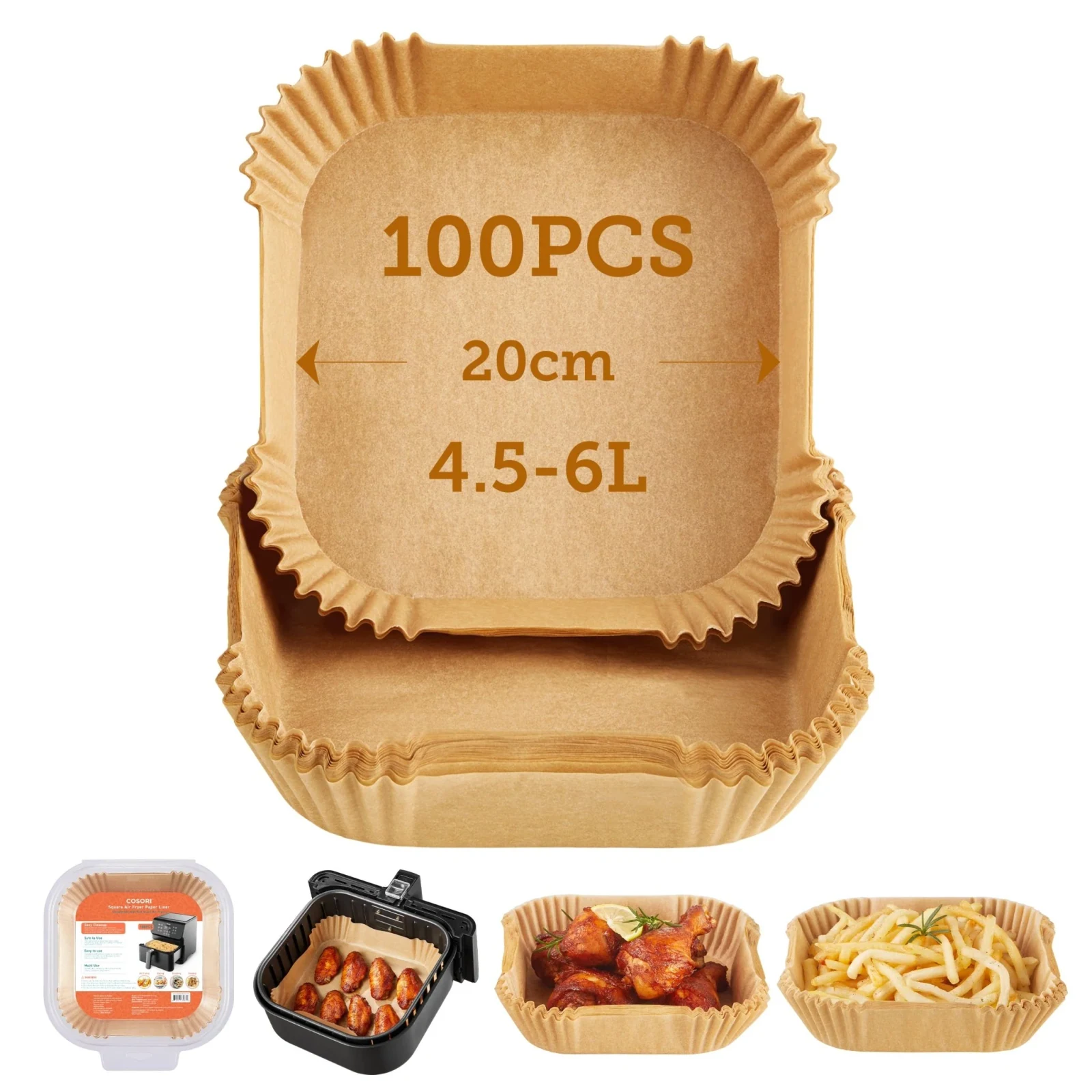 COSORI Backpapier für Heißluftfritteuse 4.5-6L · COSORI · COSORI DE · Produktbild 2