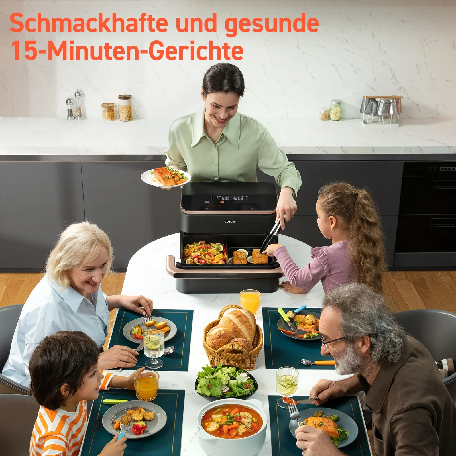 COSORI Dual Blaze Twinfry™ 10-Litre Heißluftfritteuse-Gold - Weiß · COSORI · COSORI DE · Produktbild 8