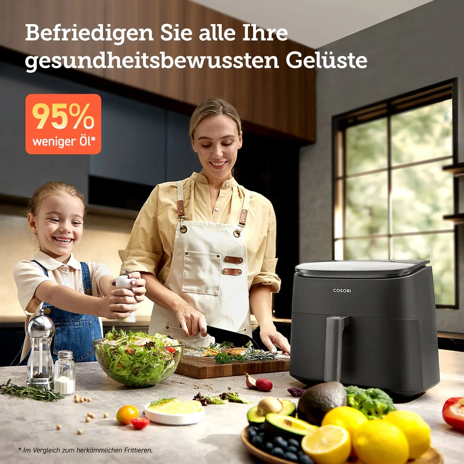 COSORI TurboBlaze™ 6.0-Liter Heißluftfritteuse - Dunkelgrau · COSORI · COSORI DE · Produktbild 5