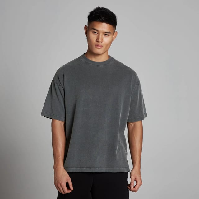 MP Herren Washed Oversized Baumwoll-T-Shirt - Dunkelgrau - M · MyProtein · Myprotein