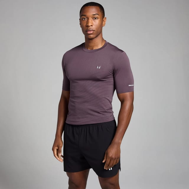 MP Herren Active Nahtloses T-Shirt mit Aufdruck – Dunkles Lila - XS · MyProtein · Myprotein