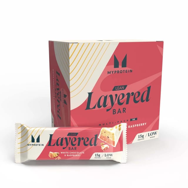 Lean Layered Proteinriegel - 6 x 40g - White Chocolate and Raspberry · MyProtein · Myprotein