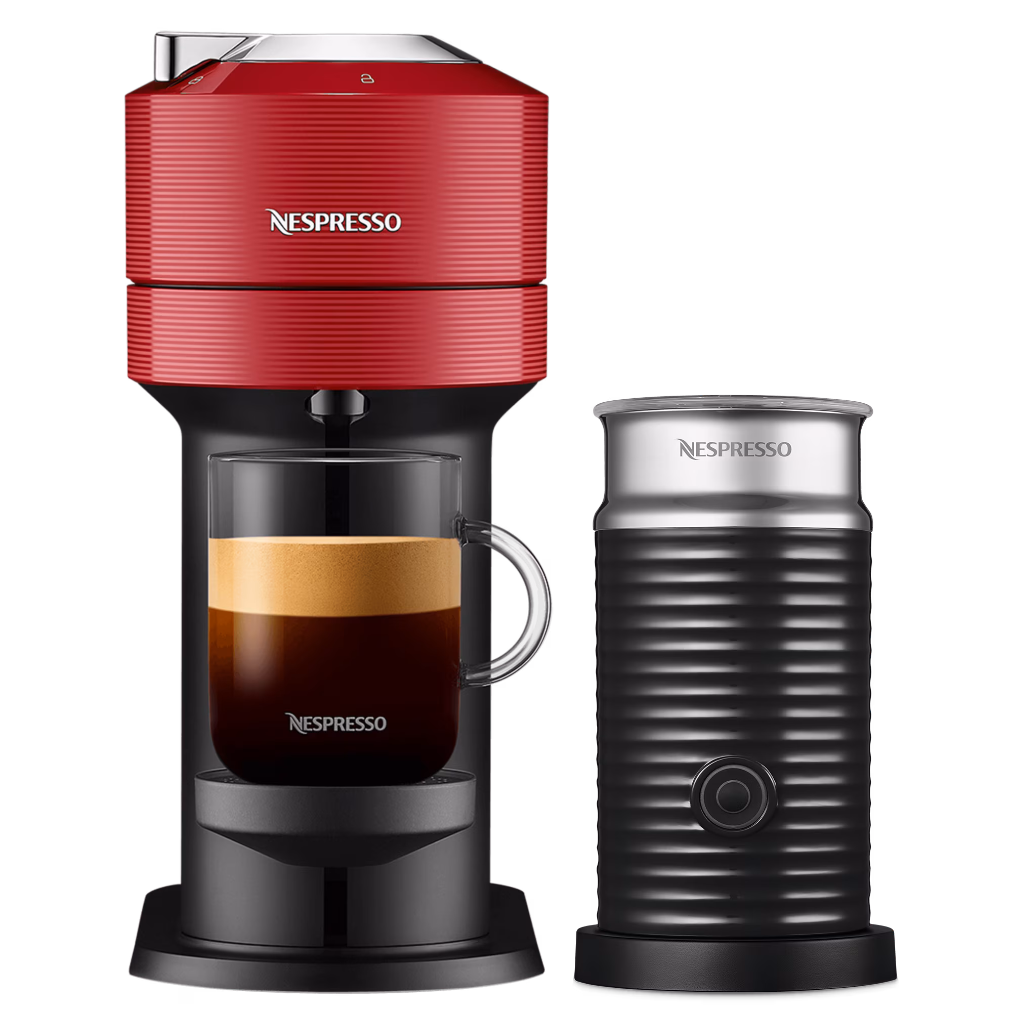 Nespresso VERTUO Next Cherry Red & Aeroccino 3 schwarz Vertuo Kaffeemaschine · Nespresso · Nespresso DE 36765