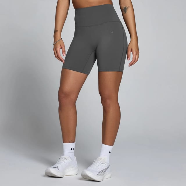 MP Damen Tempo High Waisted Shorts - Dunkelgrau - S · MyProtein · Myprotein
