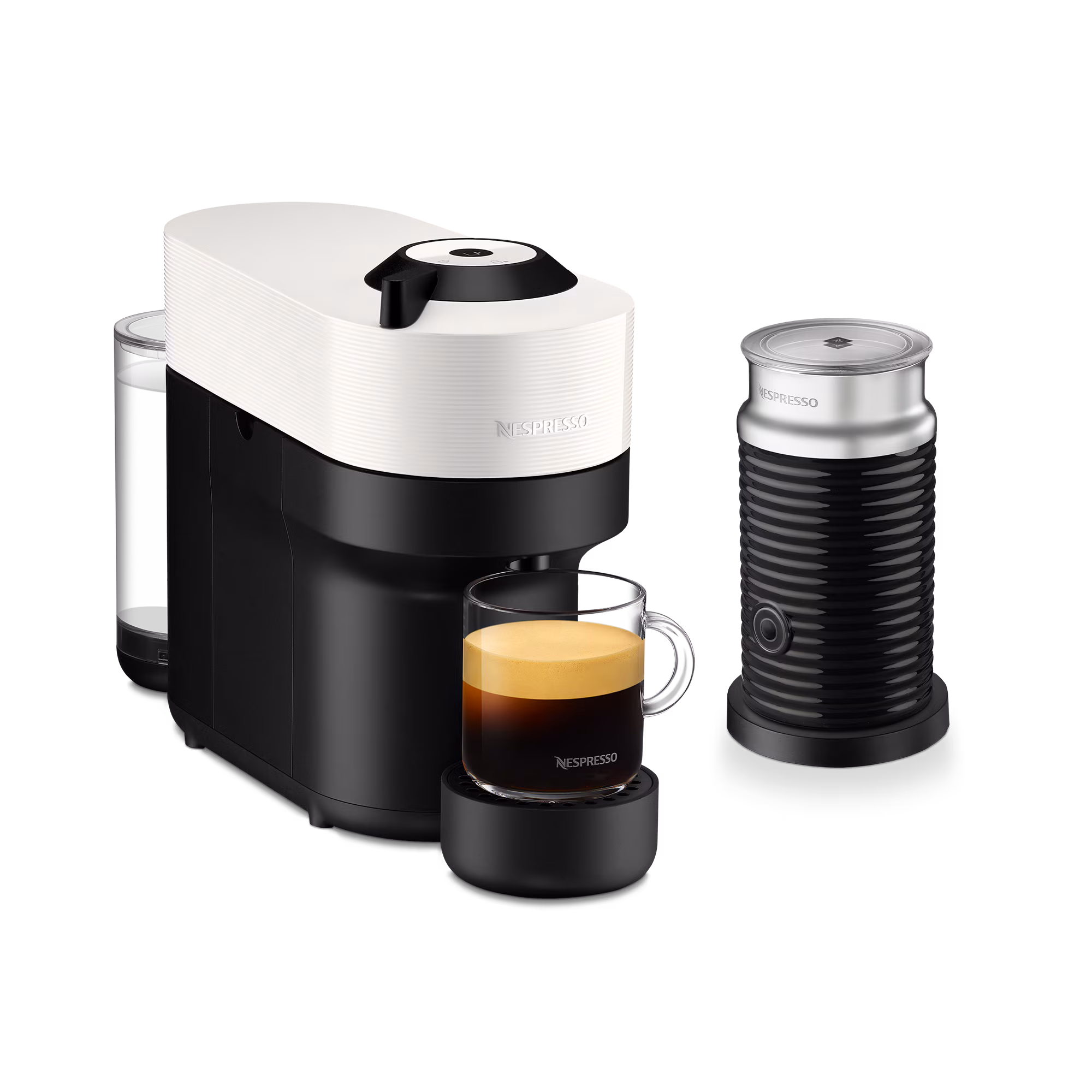 Nespresso VERTUO Pop Coconut White & Aeroccino 3 schwarz Vertuo Kaffeemaschine · Nespresso · Nespresso DE 36765