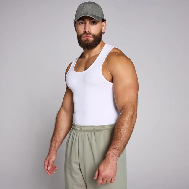 MP Men's Lift Ribbed Muscle Fit Tank - White - XL · MyProtein · Myprotein