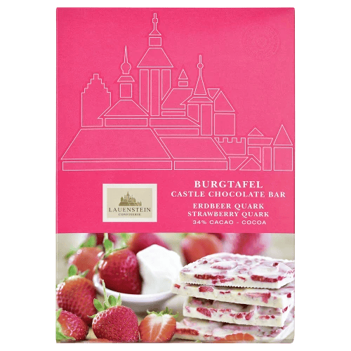 Burgtafel Erdbeer Quark im XXL Format · Lauenstein Confiserie · Confiserie Lauenstein Pralinen & Schokolade DE 116606